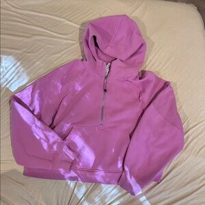 RARE XL/XXL lululemon Petal Pink half zip scuba hoodie